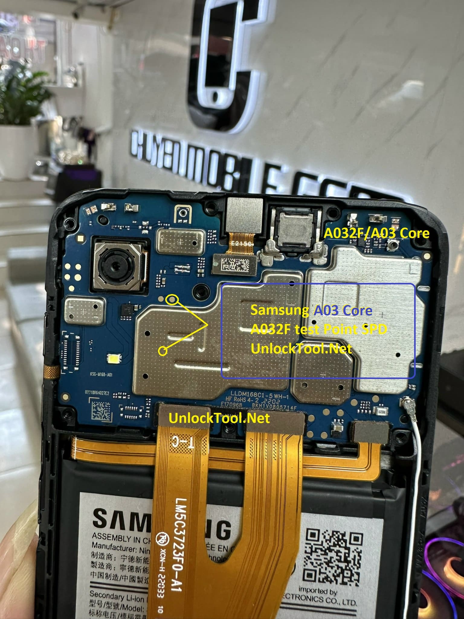 Samsung A23 SM A235F Test Point EDL Test Point UnlockTool
